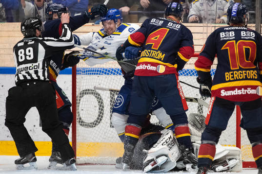 Djurgårdens Sebastian Strandberg och Marcus Högström och