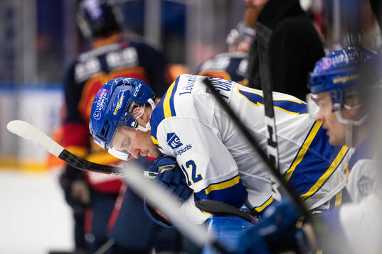 Leksands Fredrik Forsberg deppar i båset