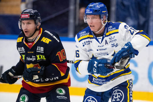 Leksands Patrik Zackrisson och Djurgårdens Niclas Bergfors
