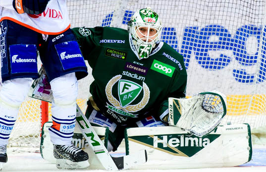 Färjestads målvakt Arvid Holm