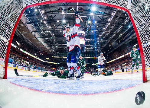 Växjös Brendan Shinnimin jublar