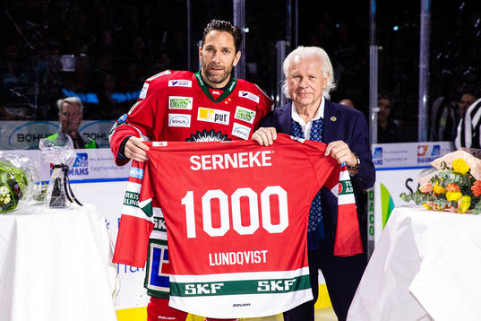 Frölundas Joel Lundqvist uppmärksammas för sina 1000