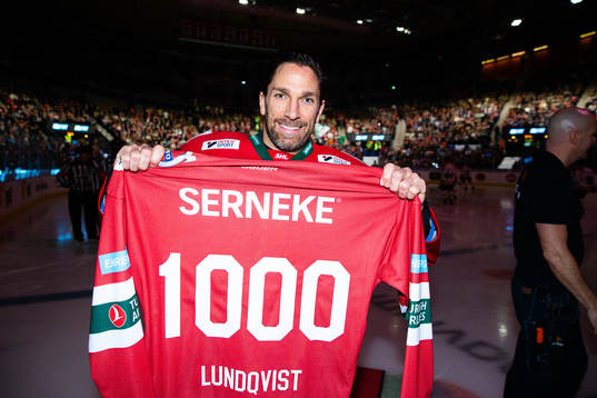 Frölundas Joel Lundqvist uppmärksammas för sina 1000