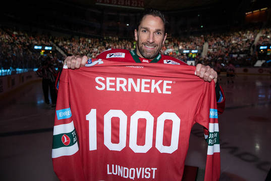 Frölundas Joel Lundqvist uppmärksammas för sina 1000