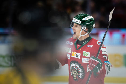 Frölundas Nicklas Lasu jublar