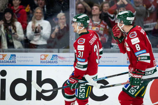 Frölundas Nicklas Lasu jublar