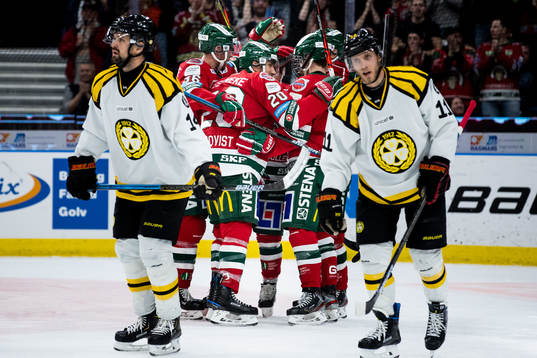 Frölundas Joel Lundqvist jublar