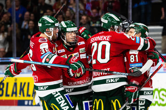 Frölundas Brandon Gormley , Lucas Raymond, Ryan Lasch och