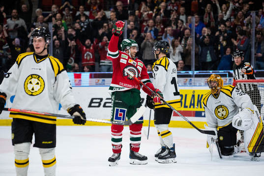 Frölundas Joel Lundqvist jublar