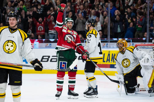 Frölundas Joel Lundqvist jublar