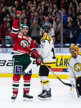 Frölundas Joel Lundqvist jublar