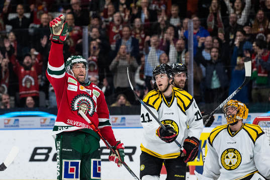 Frölundas Joel Lundqvist jublar