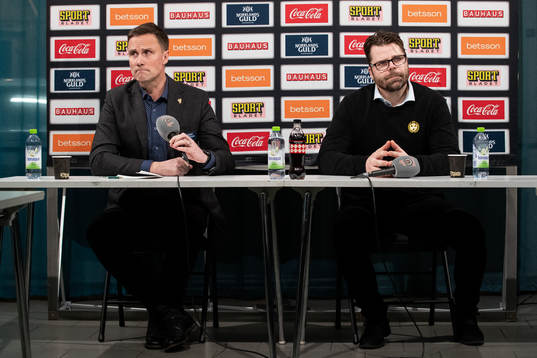 Frölundas tränare Roger Rönnberg och Brynäs tränare