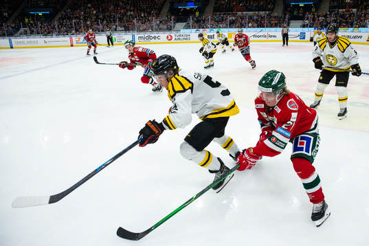 Brynäs Tomi Sallinen och Frölundas Karl Henriksson