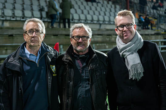 IFK Malmös speaker Thorild Nilsson, kanslichef Lars