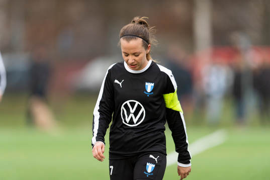 Malmö FFs Cornelia Lindgren deppar