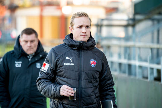 Rosengårds tränare Jonas Eidevall innan träningsmatchen