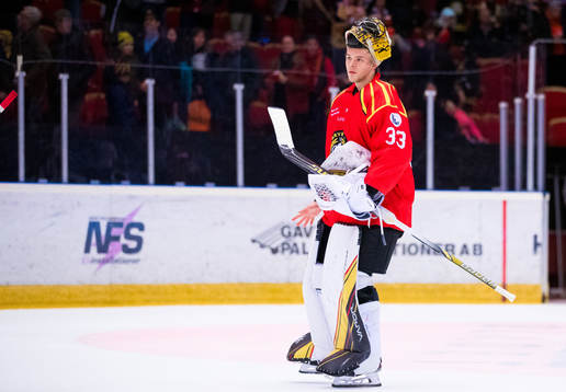 Brynäs målvakt Samuel Ersson deppar