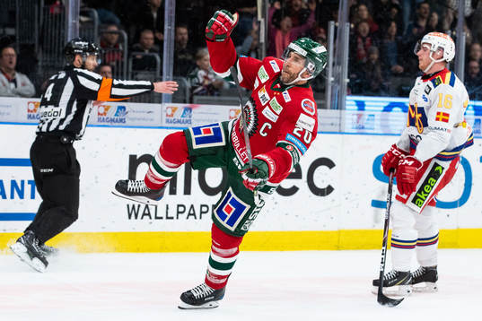 Frölundas Joel Lundqvist jublar