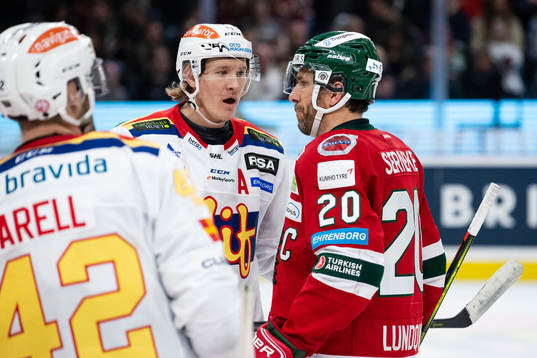 Malmö Redhawks Emil Sylvegård och Frölundas Joel