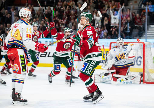 Frölundas Nicklas Lasu jublar