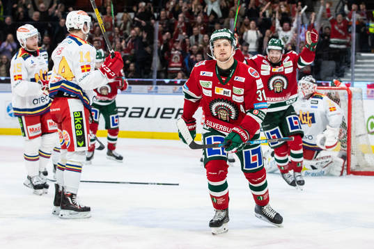 Frölundas Nicklas Lasu jublar