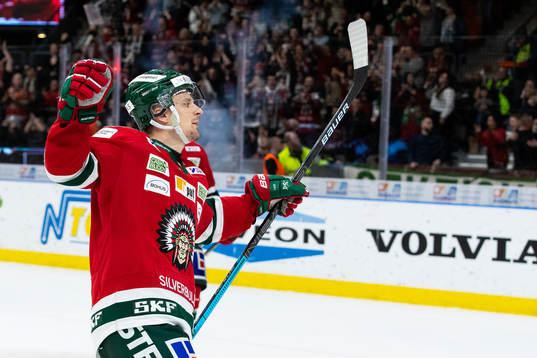 Frölundas Nicklas Lasu jublar