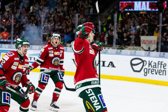 Frölundas Nicklas Lasu jublar