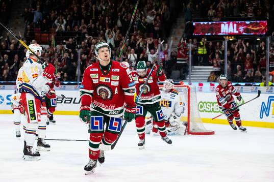 Frölundas Nicklas Lasu jublar