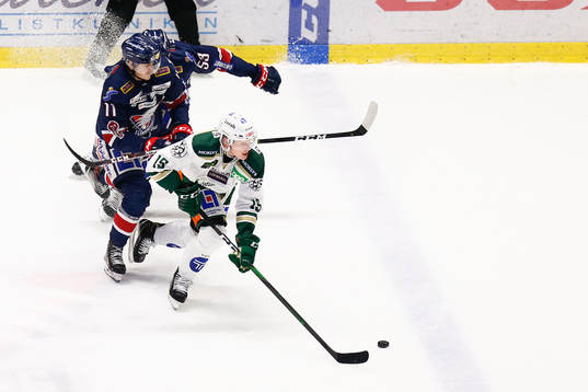 Färjestads Gustav Rydahl mot Linköpings Henrik Törnqvist