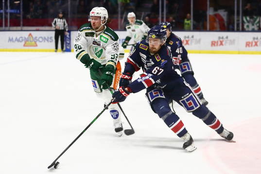 Linköpings Jarno Kärki och Färjestads Jesper Olofsson