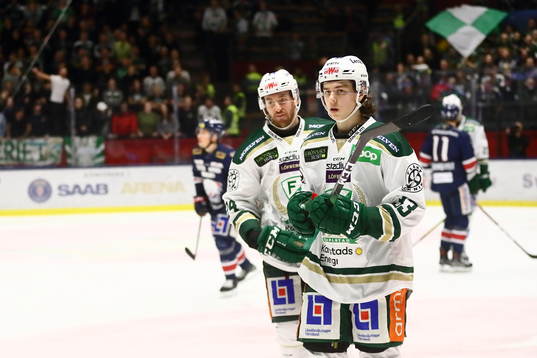 Färjestads Jonathon Blum och Albert Johansson