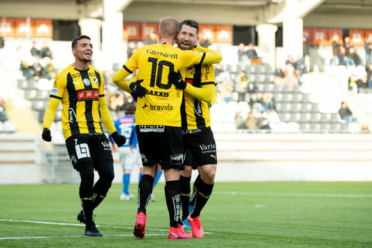 Häckens Jasse Tuominen, Ahmed Yasin och Joona Toivio jublar