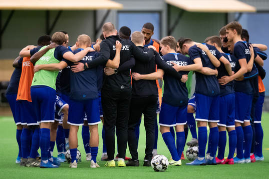 IFK Göteborg samlade innan träningsmatchen i fotboll