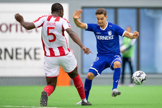 Ålborgs Jores Okore och IFK Göteborgs Amin Affane