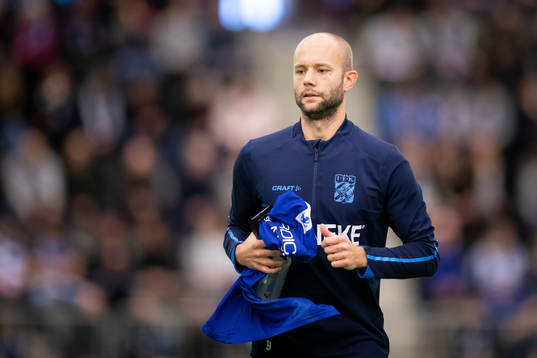 IFK Göteborgs Robin Söder innan träningsmatchen i
