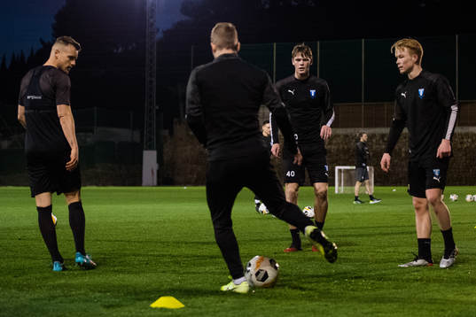 Malmö FFs Eric Larsson, Hugo Andersson och Linus Borgström