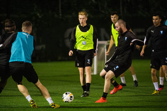 Malmö FFs Linus Borgström och Jo Inge Berget