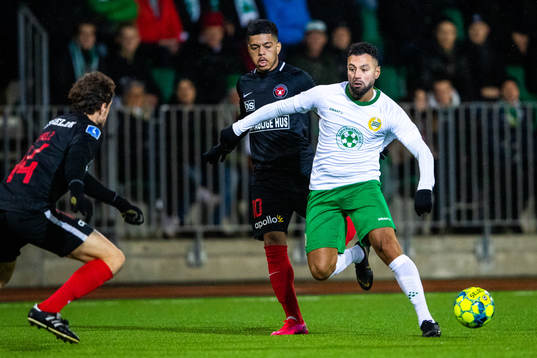 Midtjyllands Evander och Hammarbys Imad Khalili