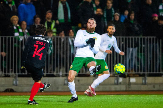 Midtjyllands Alexander Scholz och Hammarbys David Fällman