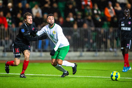 Midtjyllands Alexander Scholz och Hammarbys Imad Khalili