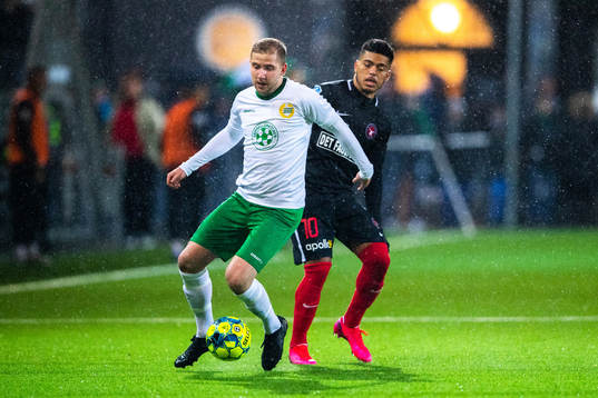 Hammarbys Darijan Bojanic och Midtjyllands Evander