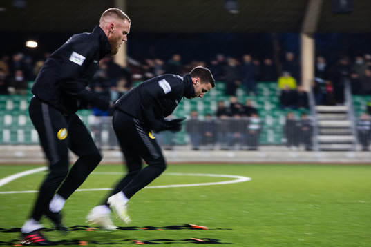 Hammarbys David Fällman och Jeppe Andersen