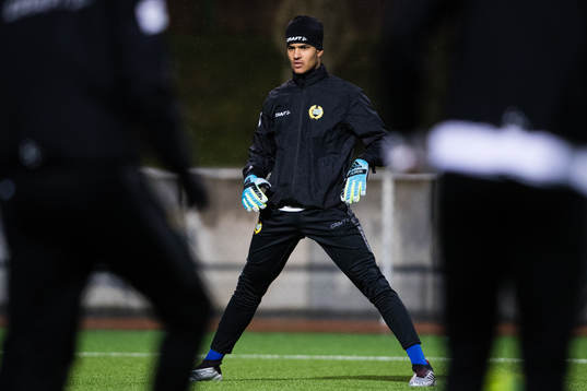 Hammarbys målvakt Oliver Dovin