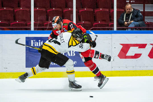 Malmö Redhawks Max Görtz och Brynäs Jonathan Sigalet