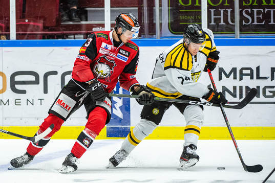 Malmö Redhawks Adam Ollas Mattsson och Brynäs Nicklas