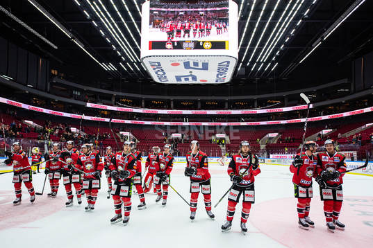 Malmö Redhawks spelare jublar