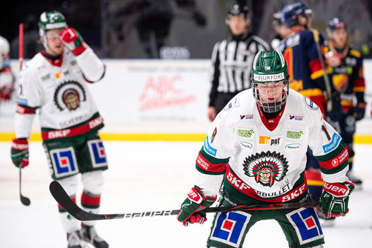 Frölundas Samuel Fagemo och Lucas Raymond deppar