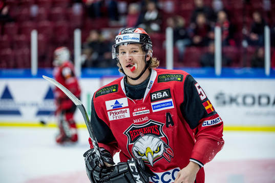 Malmö Redhawks Emil Sylvegård deppar