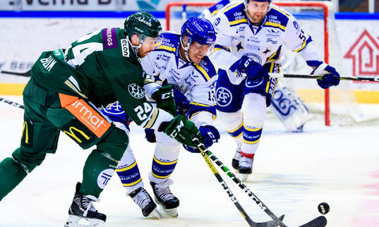 Färjestads Jonathon Blum och Leksands Jon Knuts